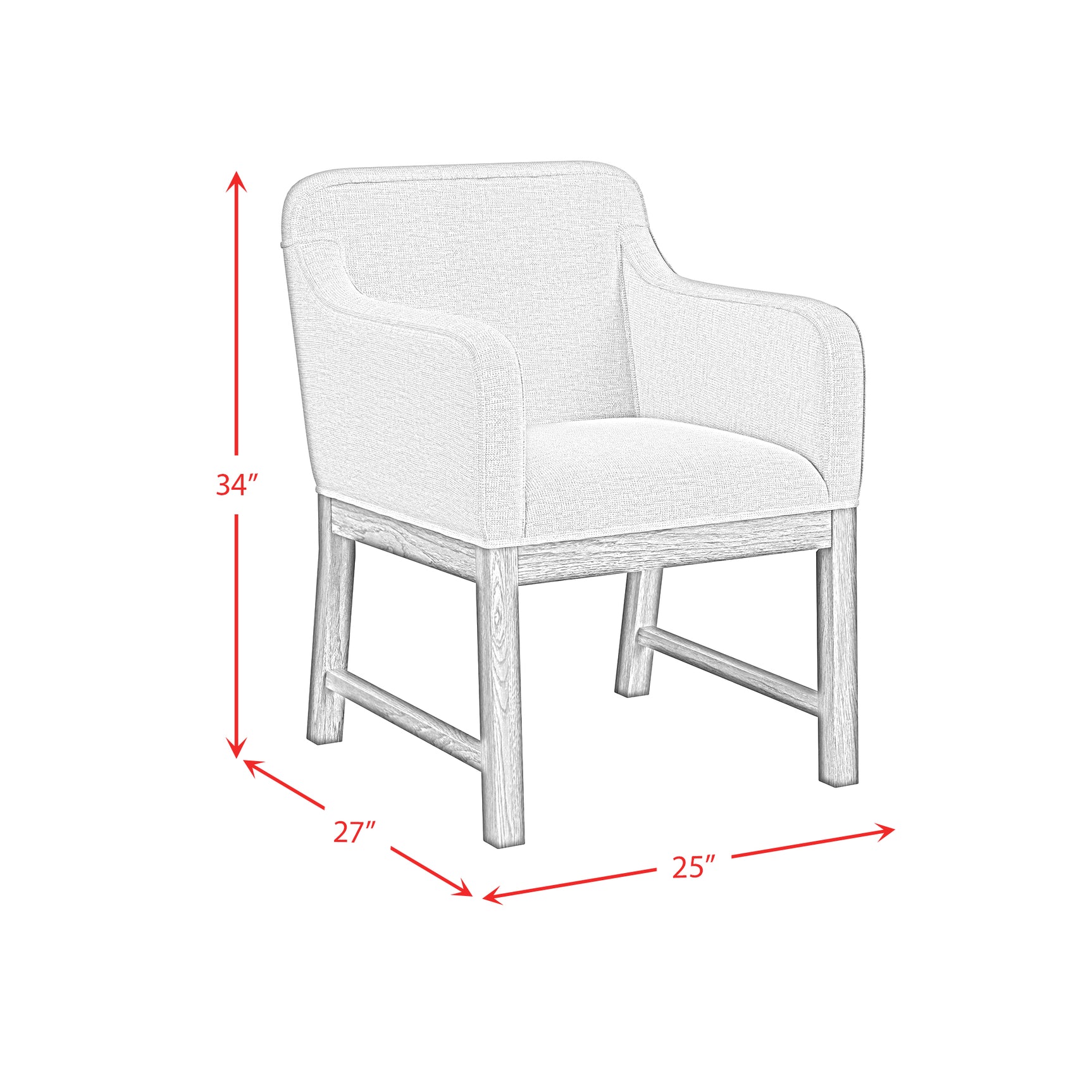 Glinda UPH Dining Chair with Light Grey Fabric in Brown (2 Per Carton) - Tampa Furniture Outlet