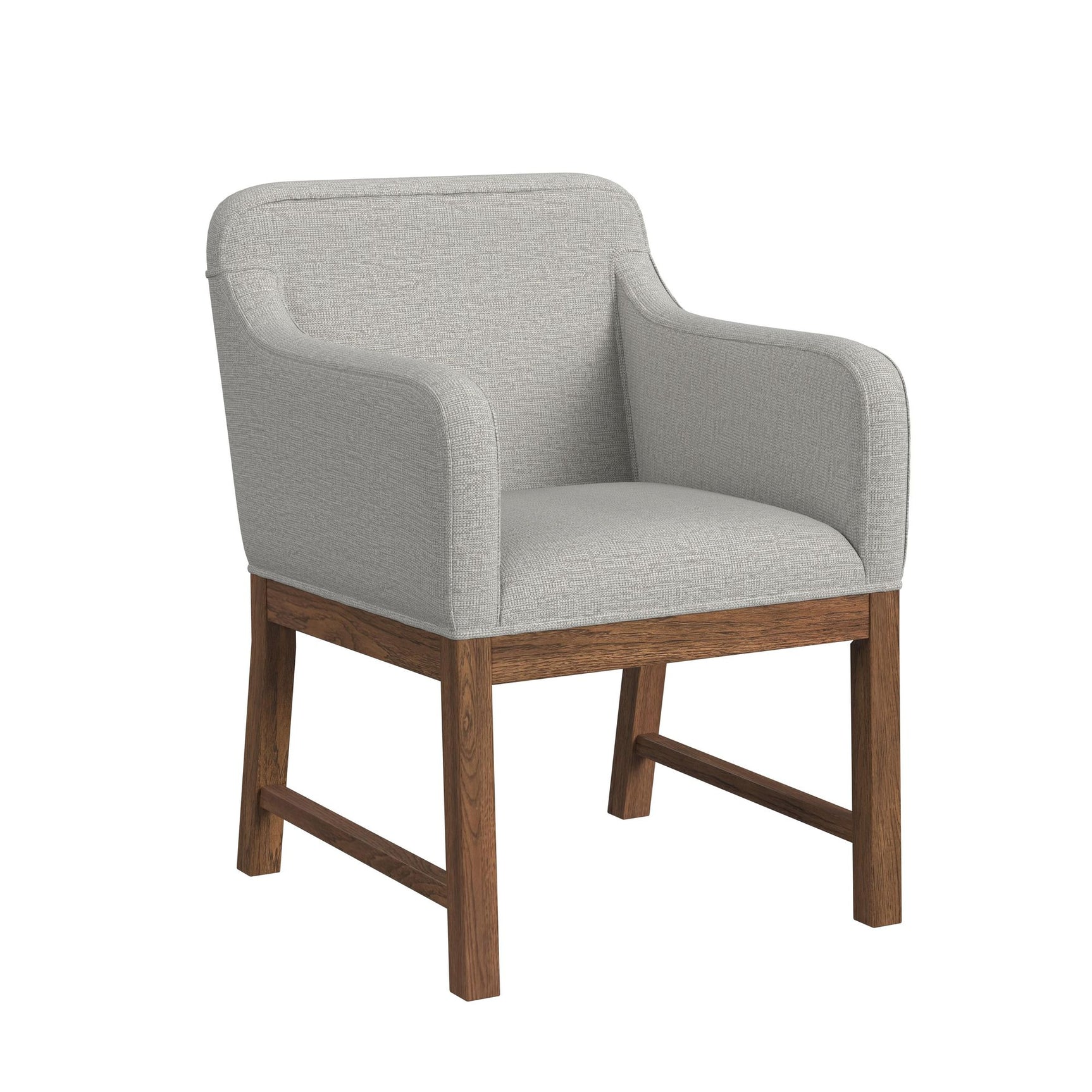 Glinda UPH Dining Chair with Light Grey Fabric in Brown (2 Per Carton) - Tampa Furniture Outlet