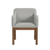 Glinda UPH Dining Chair with Light Grey Fabric in Brown (2 Per Carton) - Tampa Furniture Outlet