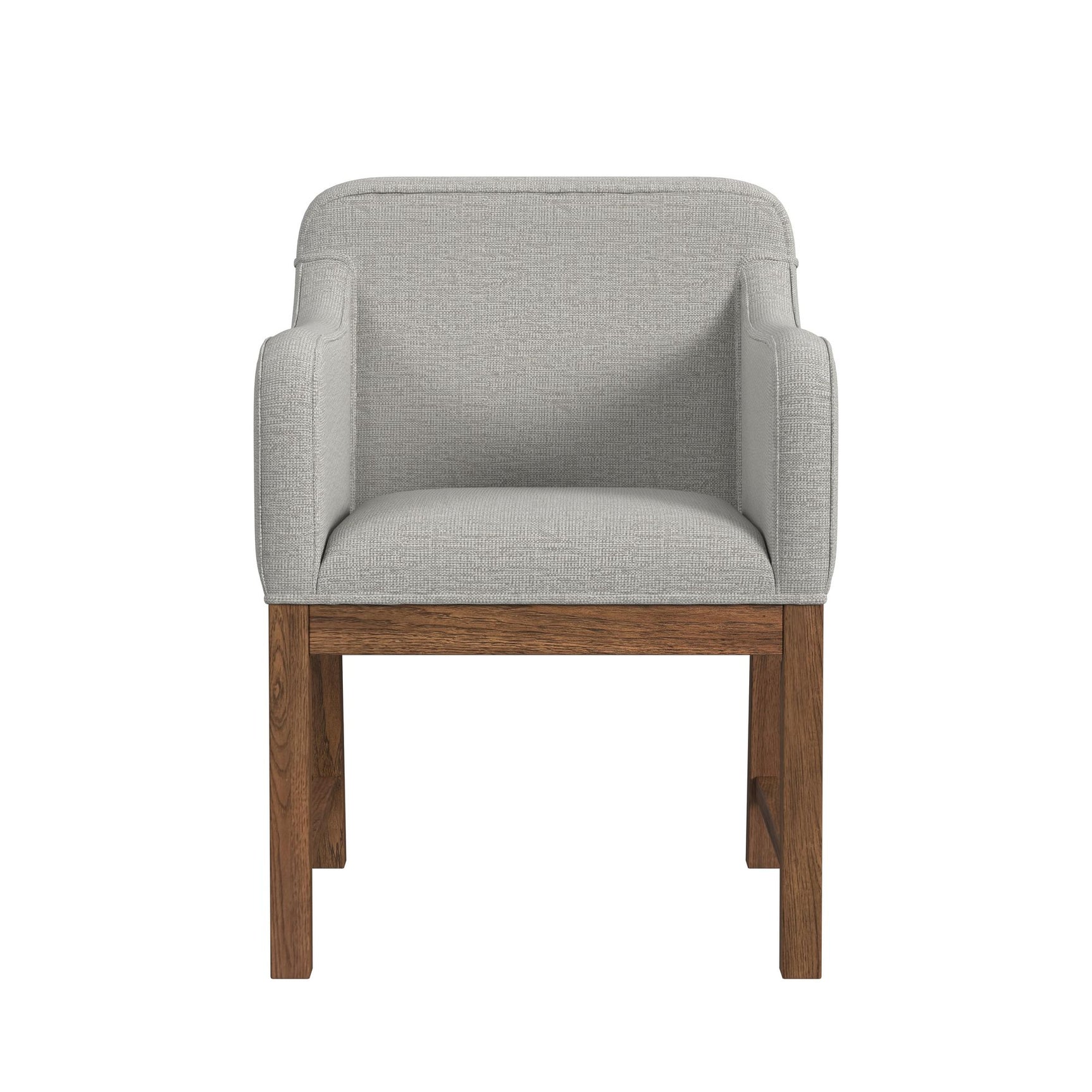 Glinda UPH Dining Chair with Light Grey Fabric in Brown (2 Per Carton) - Tampa Furniture Outlet