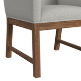 Glinda UPH Dining Chair with Light Grey Fabric in Brown (2 Per Carton) - Tampa Furniture Outlet