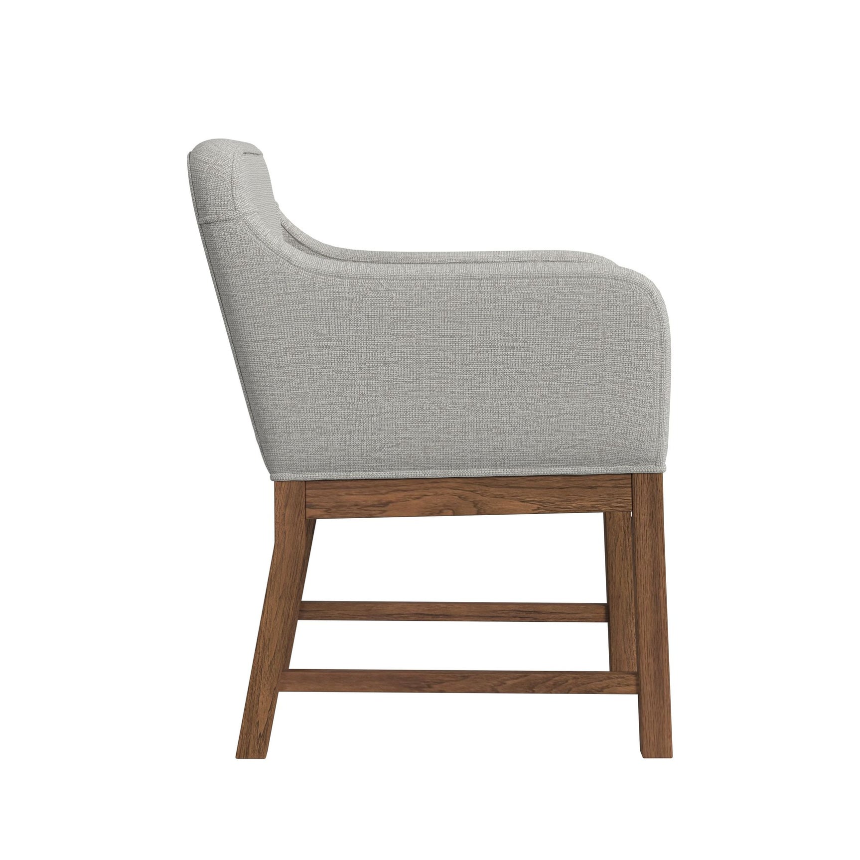 Glinda UPH Dining Chair with Light Grey Fabric in Brown (2 Per Carton) - Tampa Furniture Outlet