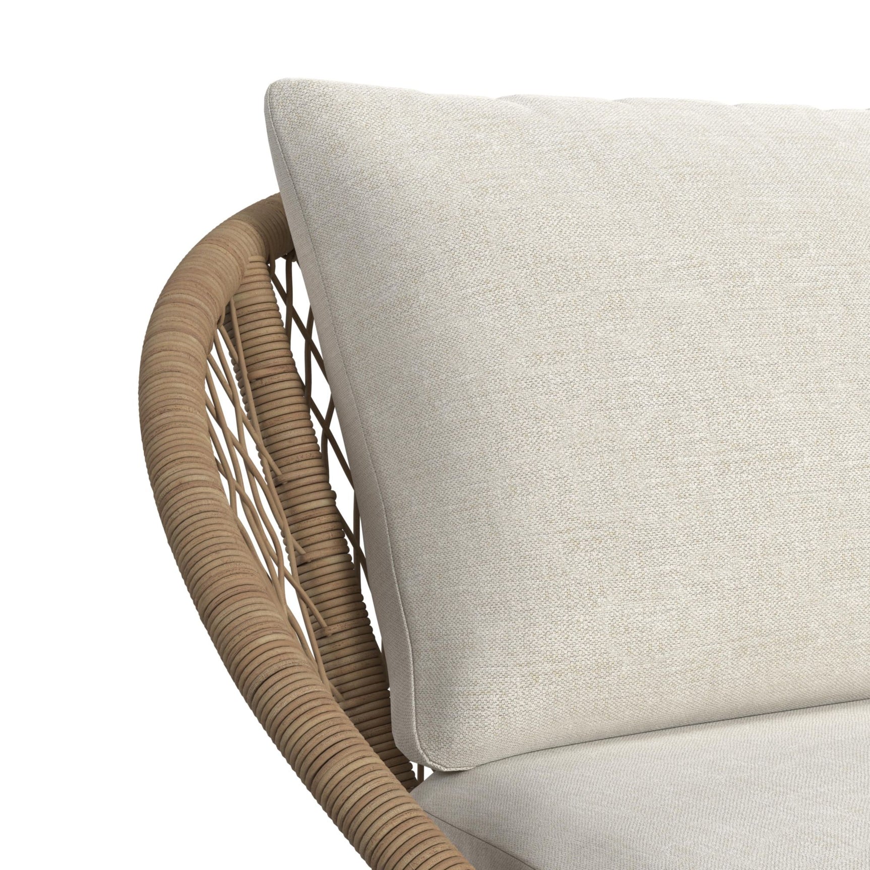 Grace Outdoor Seating 4PC Set - Black, Natural and Olefin Beige - Tampa Furniture Outlet