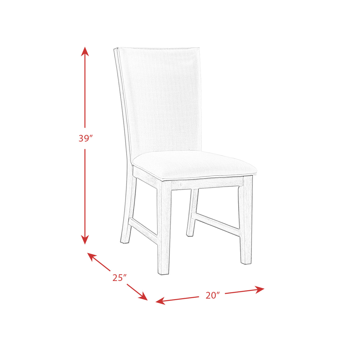 Grady Fabric Back Side Chair (2 Per Pack)