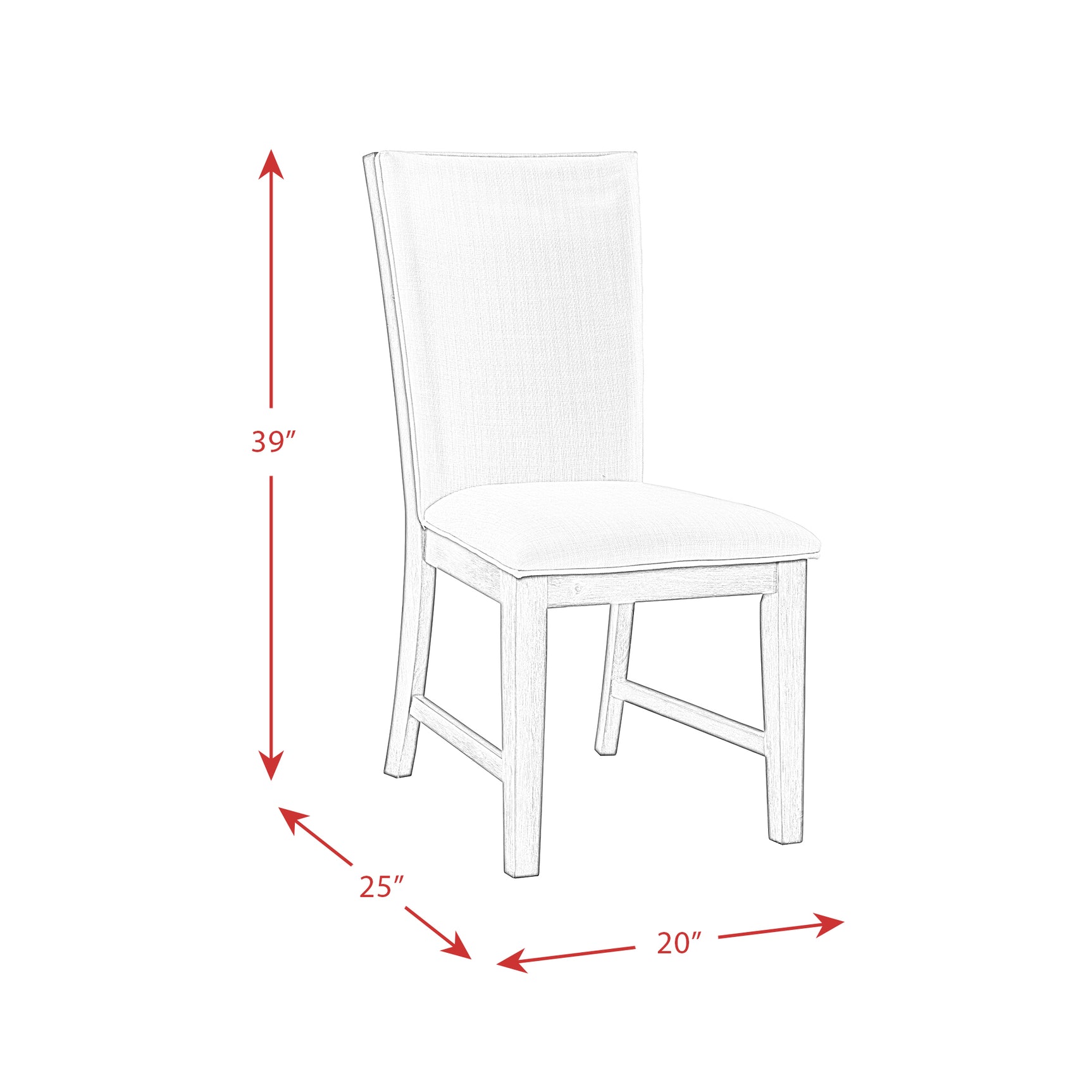 Grady Fabric Back Side Chair (2 Per Pack) - Tampa Furniture Outlet