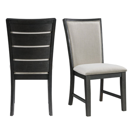 Grady Dining Slat Back Side Chair Black (2 Per Pack) - Tampa Furniture Outlet