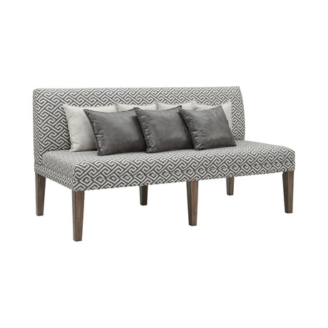 Gramercy Dining Three Seat Sofa w/Seven Pillows