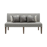 Gramercy Dining Three Seat Sofa w/Seven Pillows