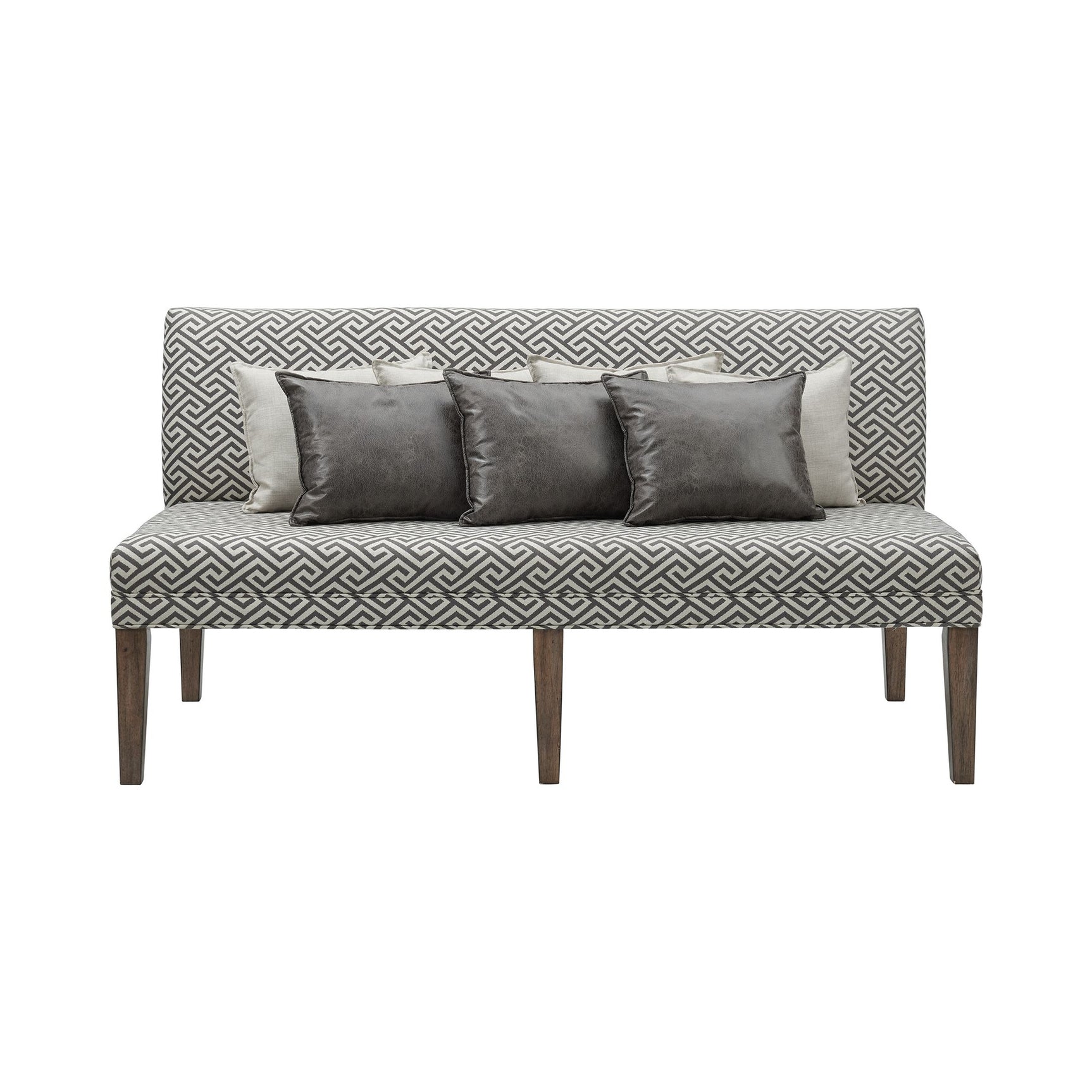Gramercy Dining Three Seat Sofa w/Seven Pillows
