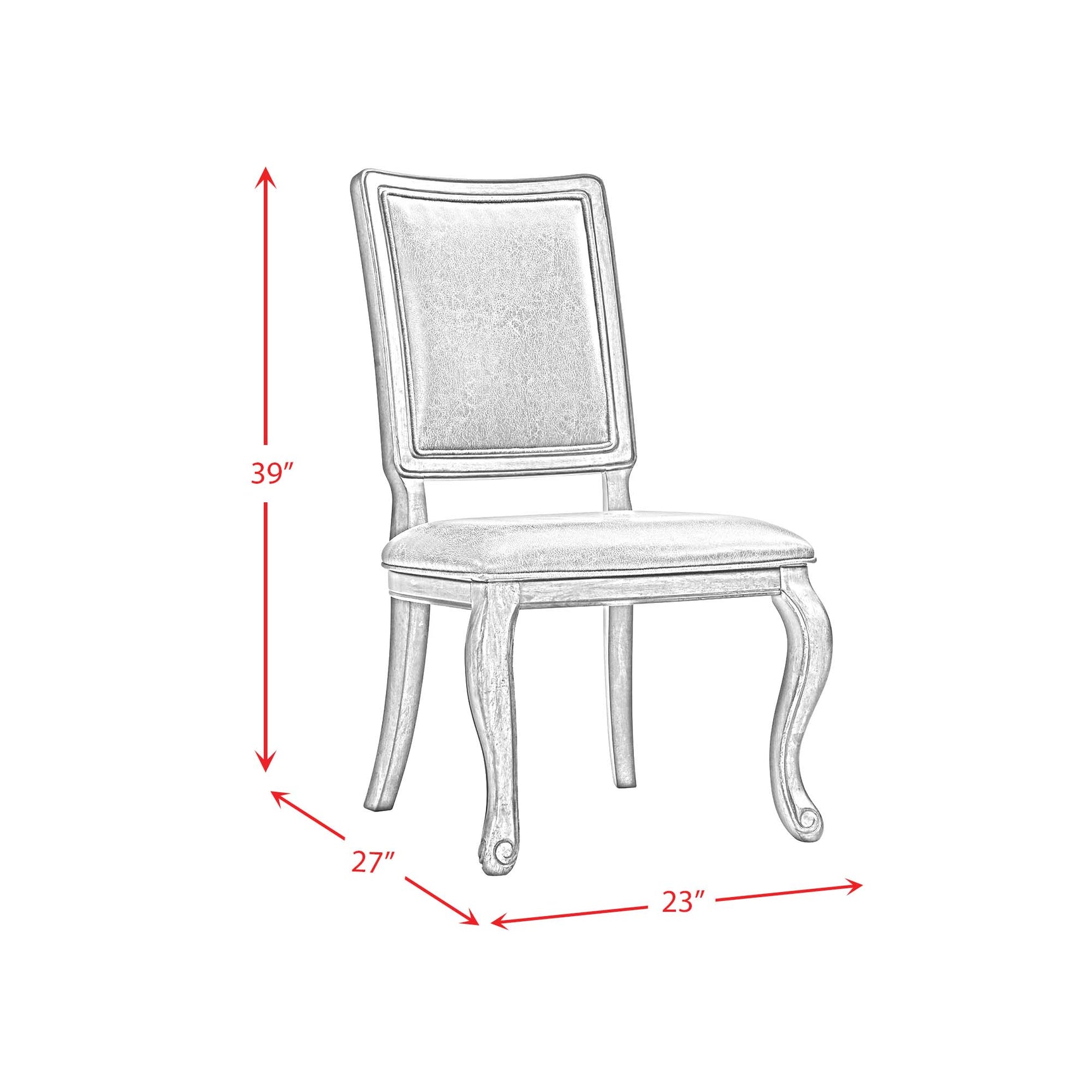Gramercy Dining Rectangle Back Chair w/PU Back (2pcs Per Carton) - Tampa Furniture Outlet