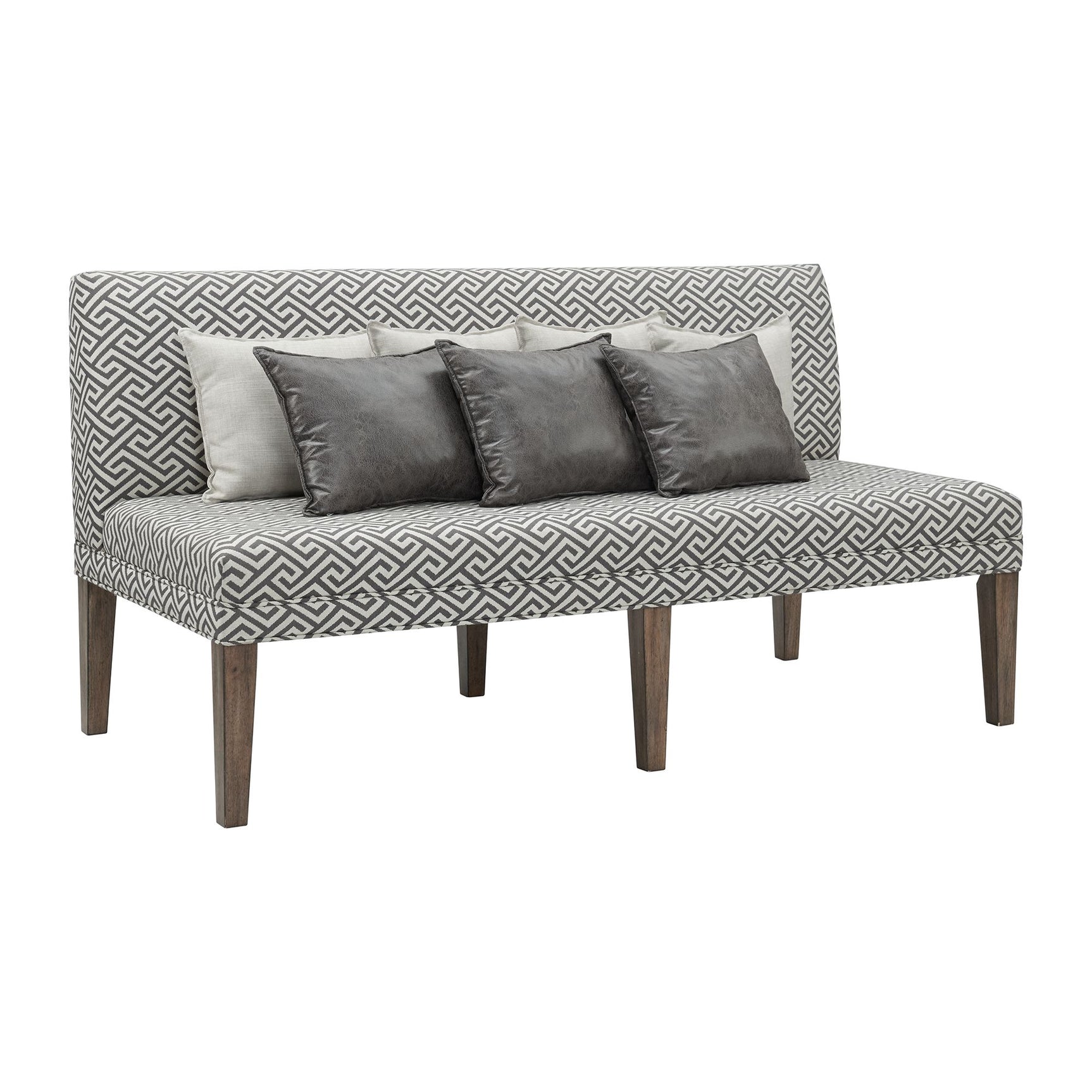 Gramercy Dining Three Seat Sofa w/Seven Pillows - Tampa Furniture Outlet