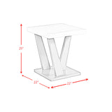 Greta Square End Table in grey