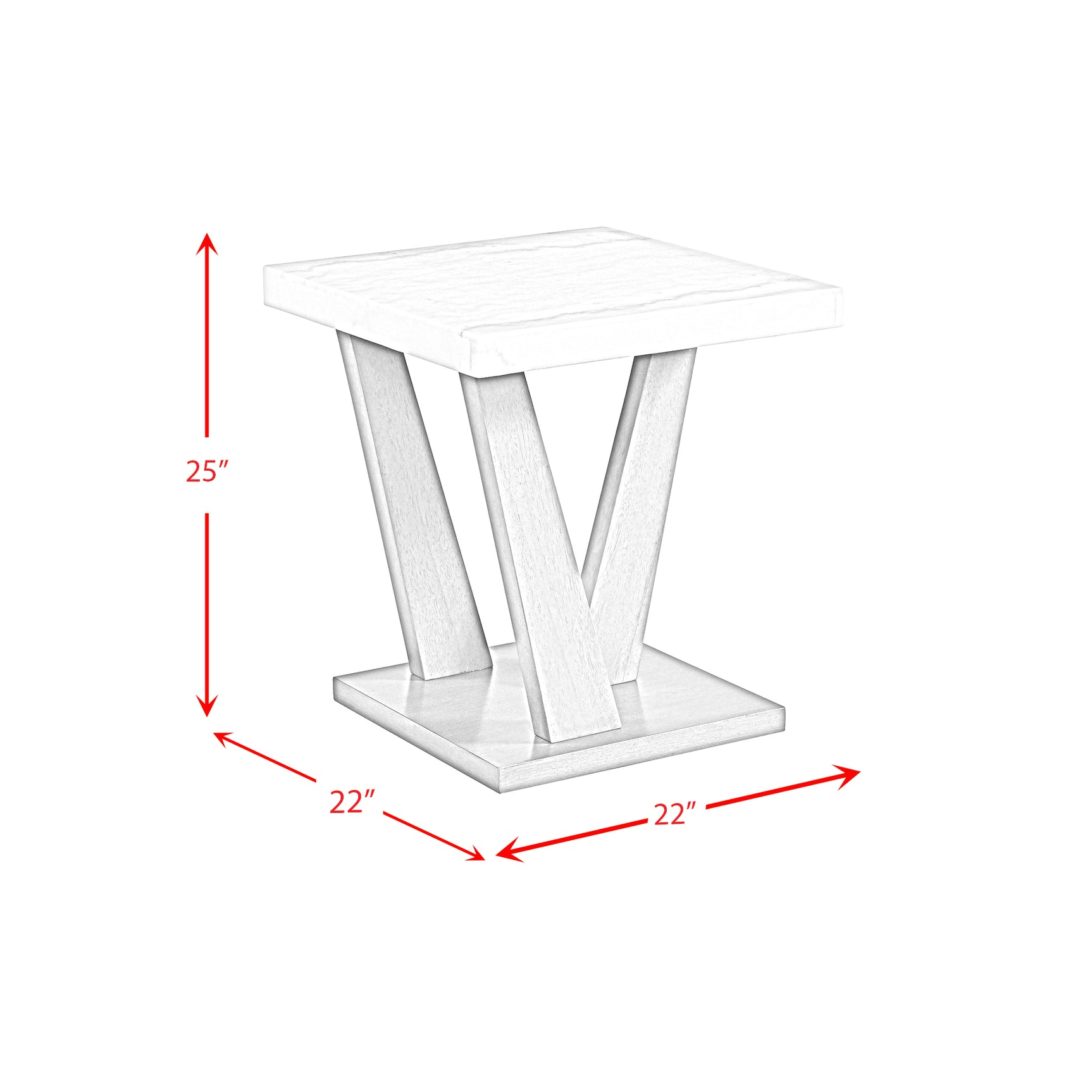 Greta Square End Table in grey