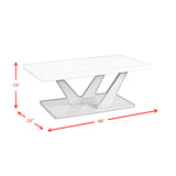 Greta Rectangular Coffee Table in grey - Tampa Furniture Outlet