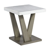 Greta Square End Table in grey - Tampa Furniture Outlet