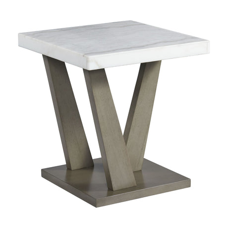 Greta Square End Table in grey - Tampa Furniture Outlet