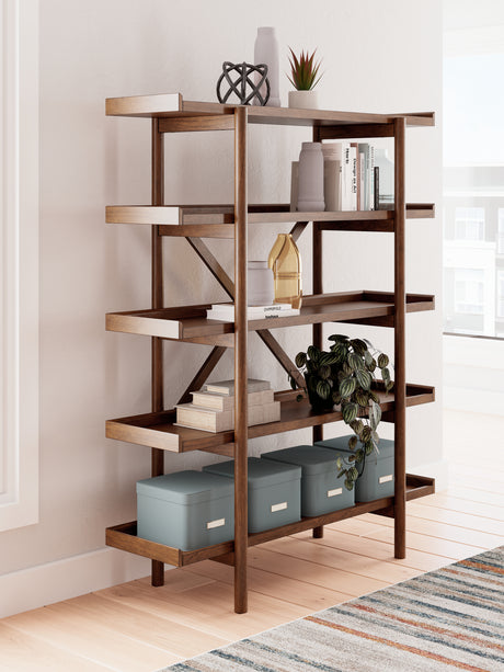 Tampa Furniture Outlet - Ashley Furniture - Lyncott Bookcase - Bookcase / Brown - H615-70