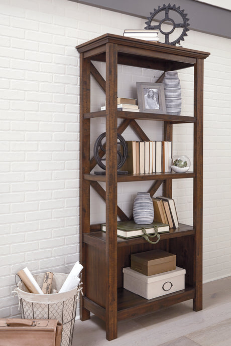Tampa Furniture Outlet - Ashley Furniture - Baldridge Bookcase - Large Bookcase / Rustic Brown - H675-17