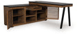 Tampa Furniture Outlet - Ashley Furniture - Kallari Office Desk - Credenza with Desk Return / Warm Brown/Black - H737H1