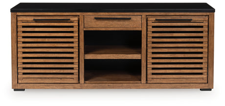 Tampa Furniture Outlet - Ashley Furniture - Kallari Bookcase - Credenza / Warm Brown/Black - H737-60
