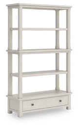 Tampa Furniture Outlet - Ashley Furniture - Robbinsdale Bookcase - Bookcase / Antique White - H742-70