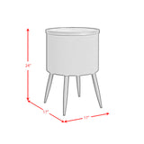 Halo Round Smart End Table in Black - Tampa Furniture Outlet