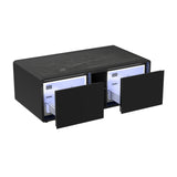 Halo Smart Coffee Table with Cooler and Speaker in Black - Tampa Furniture Outlet