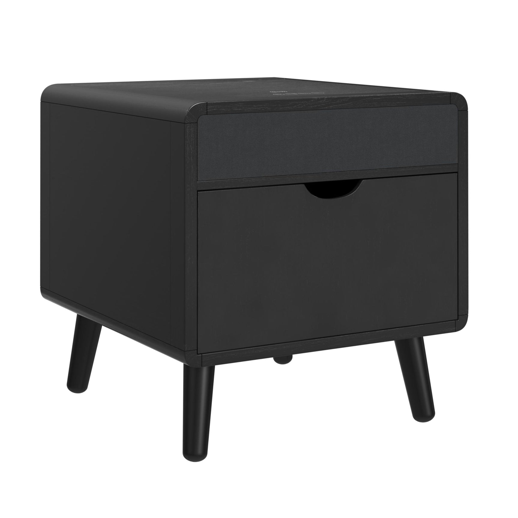 Halo Square Smart End table in Black - Tampa Furniture Outlet