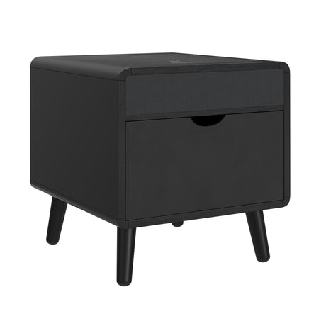 Halo Square Smart End table in Black