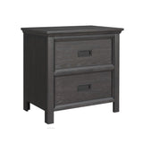 Hampton Kids 2-Drawer Nightstand with USB in Charcoal - Tampa Furniture Outlet