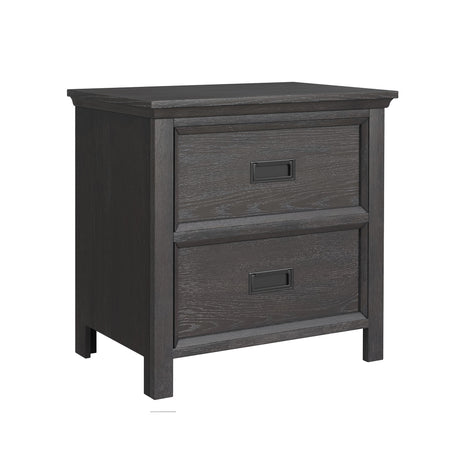 Hampton Kids 2-Drawer Nightstand with USB in Charcoal - Tampa Furniture Outlet