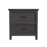 Hampton Kids 2-Drawer Nightstand with USB in Charcoal - Tampa Furniture Outlet