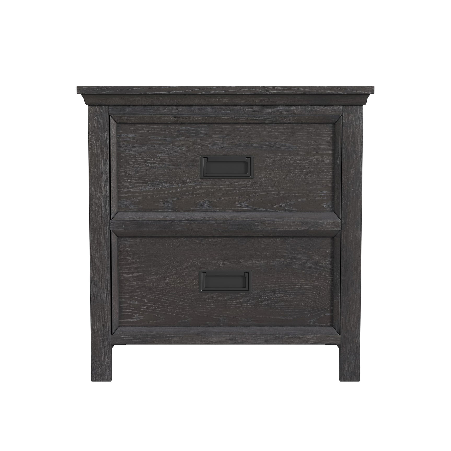 Hampton Kids 2-Drawer Nightstand with USB in Charcoal - Tampa Furniture Outlet