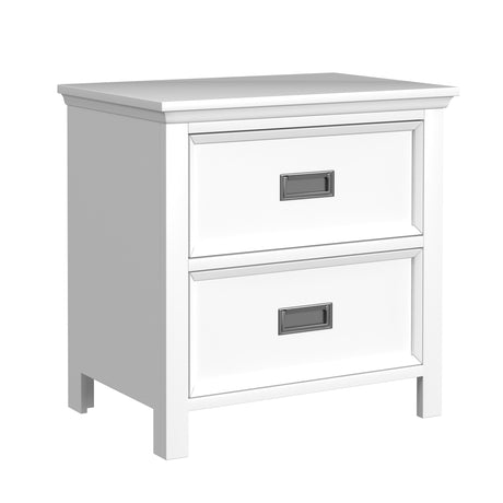 Hampton Kids 2-Drawer Nightstand with USB in White