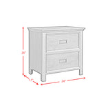 Hampton Kids 2-Drawer Nightstand with USB in Charcoal - Tampa Furniture Outlet