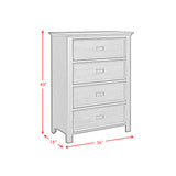 Hampton Kids 4-Drawer Chest in White