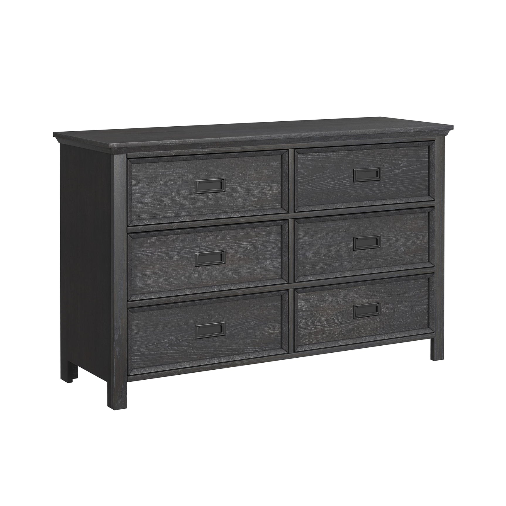 Hampton Kids 6-Drawer Dresser in Charcoal - Tampa Furniture Outlet