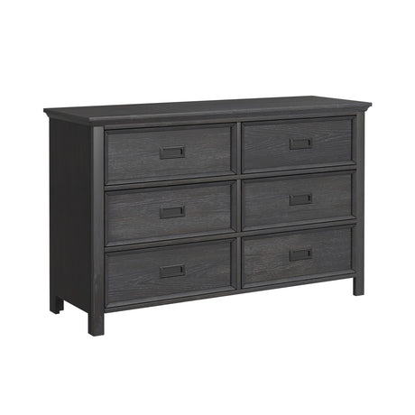 Hampton Kids 6-Drawer Dresser in Charcoal - Tampa Furniture Outlet