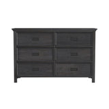 Hampton Kids 6-Drawer Dresser in Charcoal - Tampa Furniture Outlet