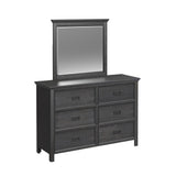 Hampton Kids Dresser and Mirror Set in Charcoal - Tampa Furniture Outlet