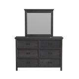 Hampton Kids Dresser and Mirror Set in Charcoal - Tampa Furniture Outlet