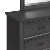 Hampton Kids Dresser and Mirror Set in Charcoal - Tampa Furniture Outlet