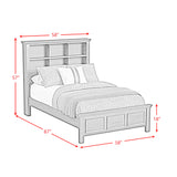 Hampton Kids Full Bookcase Bed in White - Tampa Furniture Outlet
