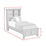 Hampton Kids Twin Bookcase Bed in Charcoal - Tampa Furniture Outlet