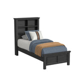 Hampton Kids Twin Bookcase Bed in Charcoal - Tampa Furniture Outlet