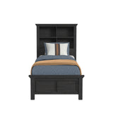 Hampton Kids Twin Bookcase Bed in Charcoal - Tampa Furniture Outlet