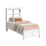 Hampton Kids Twin Bookcase Bed in White - Tampa Furniture Outlet