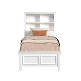 Hampton Kids Twin Bookcase Bed in White - Tampa Furniture Outlet