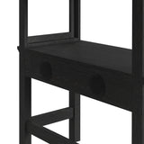 Hampton Kids Twin Loft with Ladder and Desk with Speaker in Charcoal - Tampa Furniture Outlet