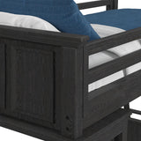 Hampton Kids Twin Loft with Ladder and Desk with Speaker in Charcoal - Tampa Furniture Outlet